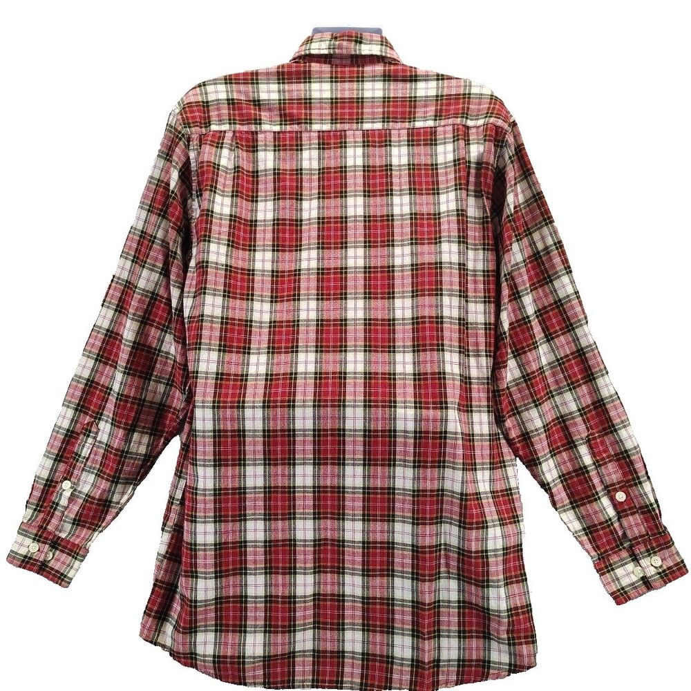 Carhartt Mens Sz M Red Black White Button Down Shirt Long Sleeve Plaid Casual - Picture 7 of 13